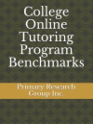 cover image of College Online Tutoring Program Benchmarks